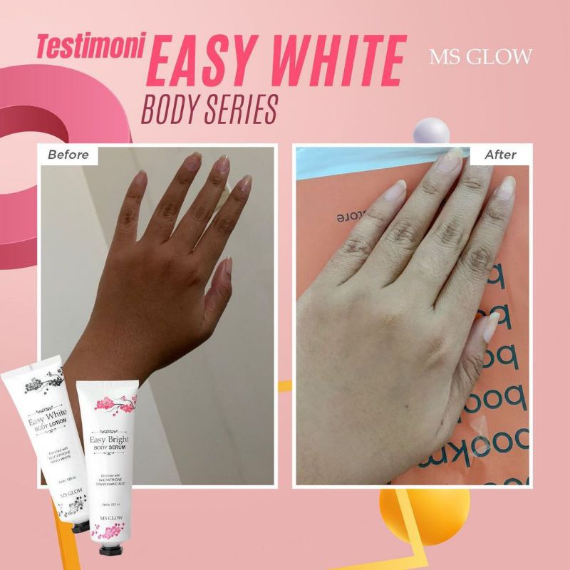 Ms Glow Body Series 2in1 Easy White Body Lotion Easy Bright Body Serum