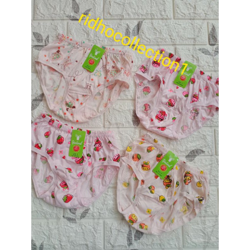 [ 6 pcs ] Celana Dalam  Anak Perempuan / Celana Dalam Anak Yutind Sablon
