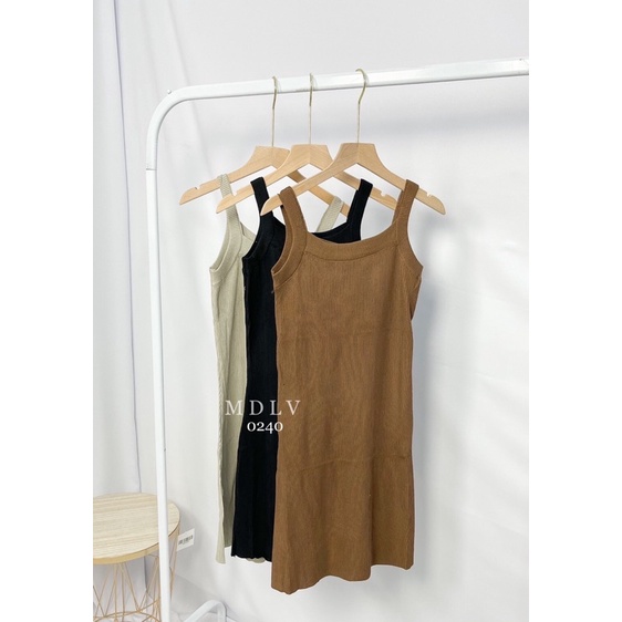 MDLV ~ 0240 Pdk Knit Cami Bodycon Dress Import Dress Rajut Bodycon Dress Rajut Sexy Dress Simple Rajut Dress Reguler Rajut Fashion Import