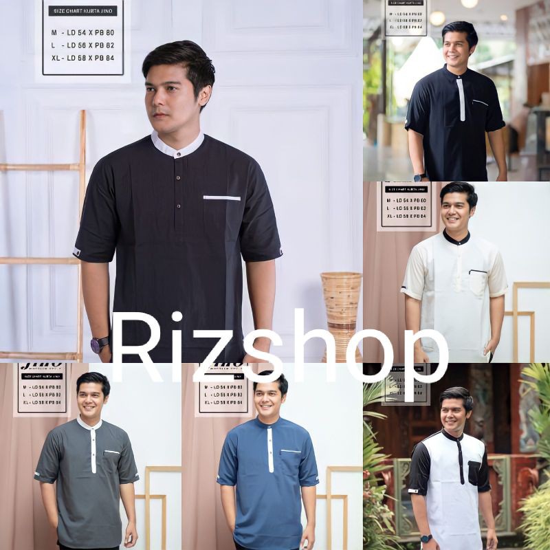 Koko kurta jino dewasa lengan 3/4