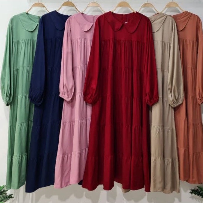 daisy midi banyak warna /midi dress/baju wanita Rayon twil  ready stok
