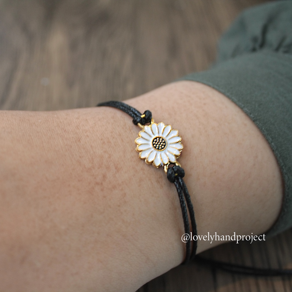 GELANG SUNFLOWER PREMIUM / SUNFLOWER BRACELET HIGH QUALITY HAECHAN NCT DREAM BAHAN TALI KOREA ANTI AIR