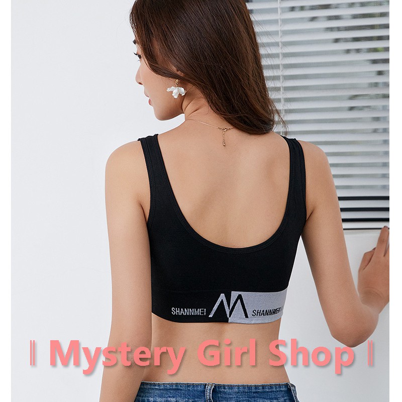Mysterygirl - [MURAH] Bra Sport Seamless Bra Remaja Push Up Bra Wanita Tanpa Bra Kawat Pakaian Dalam Fitness Korea Gym COD