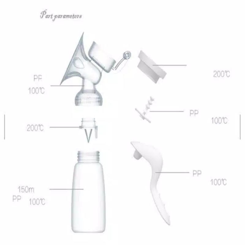 Pompa Asi Manual Real Bubee Breastpump manual Bpa free