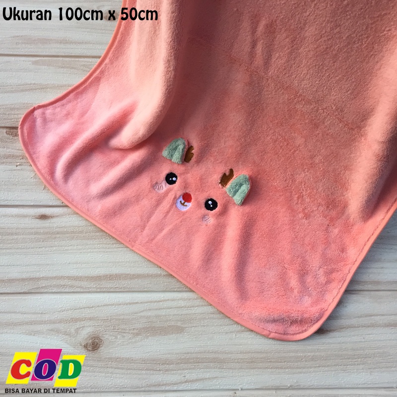 Handuk Bayi Karakter Super Lembut dan Tebal Ukuran 100x50cm Almeera Baby and Kids