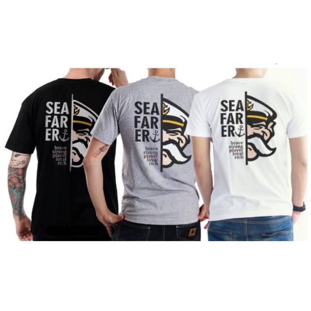 Kaos distro PELAUT/SEAFARER/sablon belakang