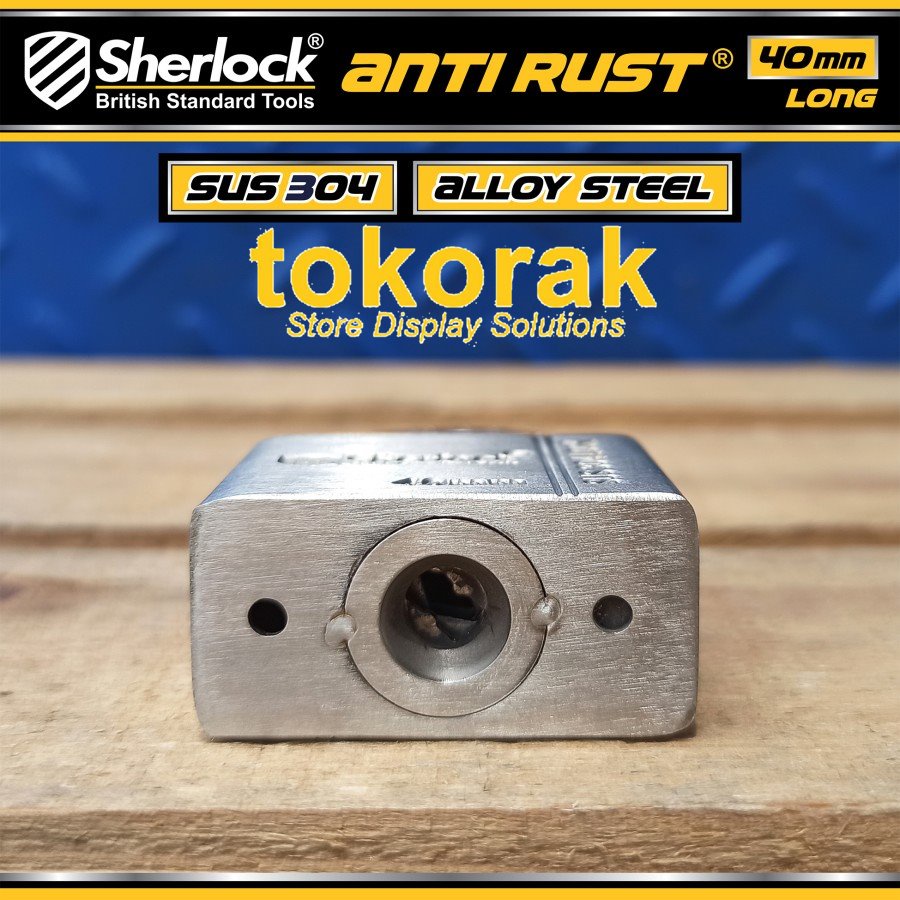 GEMBOK STAINLESS STEEL ANTI RUST 40MM PJG SHERLOCK - GEMBOK ANTI KARAT