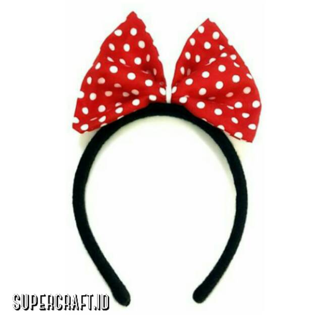 Bando Pita Polkadot Merah