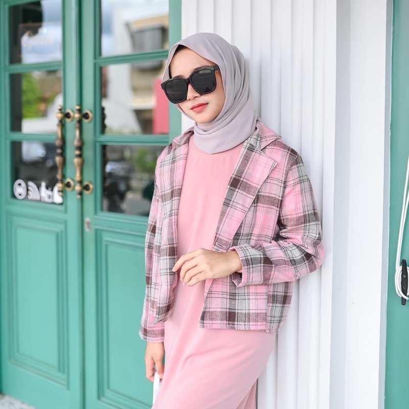 Rereyshop Zaline Blazer Planel Premium Korean Style Atasan Wanita Terlaris