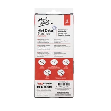 

RK Mont Marte Mini Detail Brushes 5pcs BMHS0033