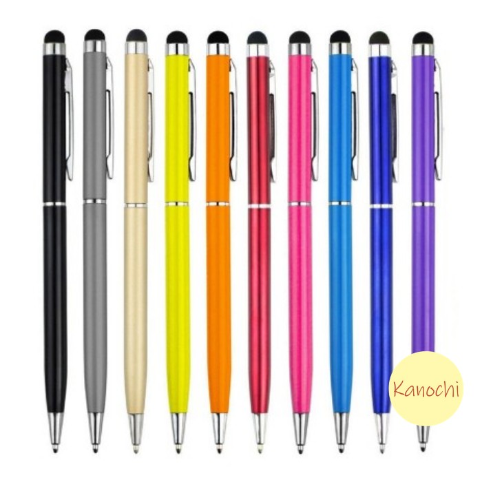 Stylus 2IN1 Pen Ballpoint Pulpen Smartphone Stylus Touchscreen