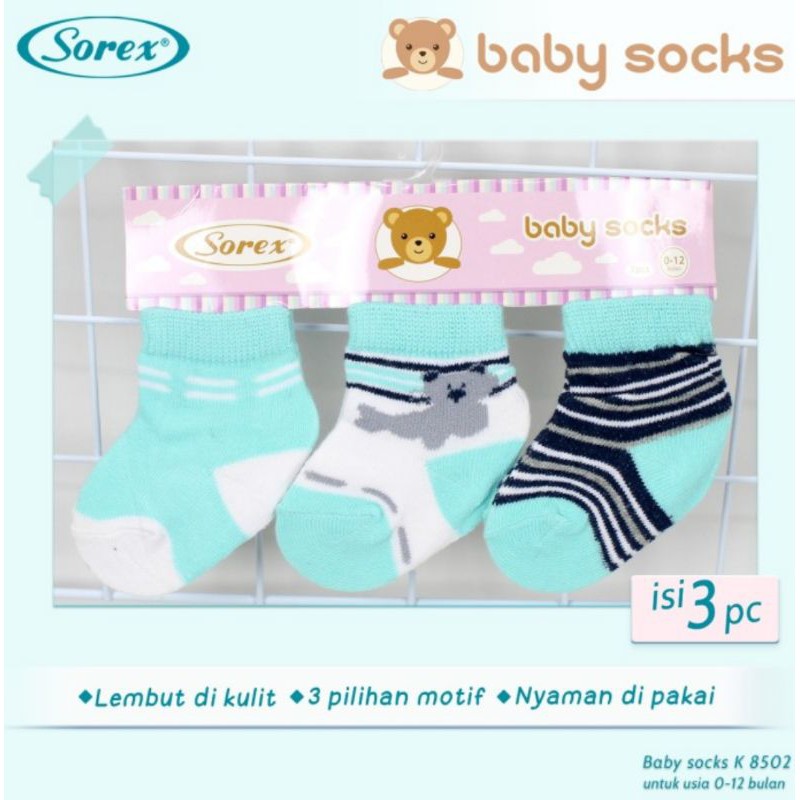 Kaos kaki bayi isi 3 0-12 bulan Sorex k8501-3 , k8401-3