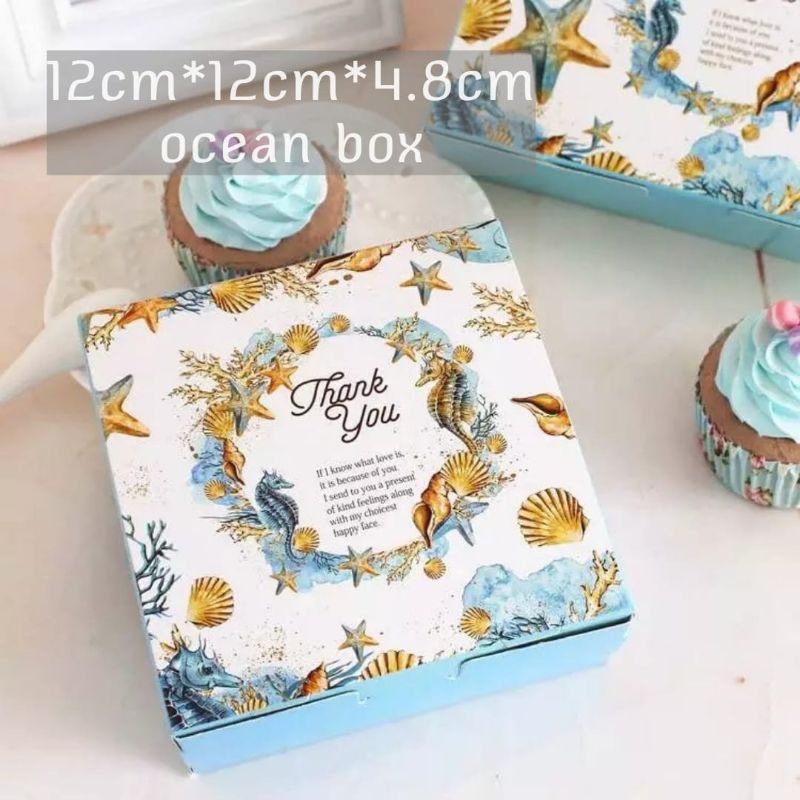 KOTAK KUE HANTARAN BOX KUE SERBAGUNA MOONCAKE NASTAR COOKIES OCEAN