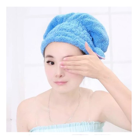 Dry Hair Cup Handuk Pengering Rambut Kepala Model Pita Topi Keramas