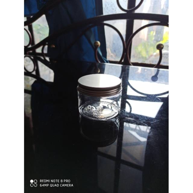 Pot Jar Tutup Alumunium 120 ML - Pet Jar Kosmetik Wadah Pomade 120 ML