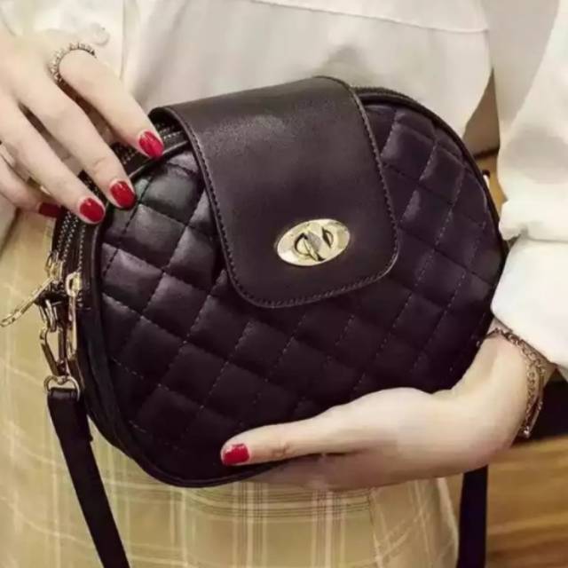 Tas Wanita Kekinian Terbaru Sling bag Quilted tas selempang wanita