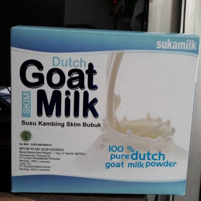 Sukamilk Dutch goat milk skim 1kg (5box@200gram)