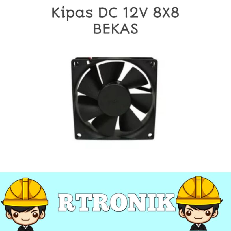 Kipas DC 12V 8X8 Pendingin Bekas dan Bersih