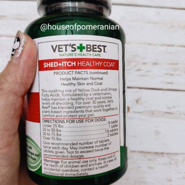 Vitamin anjing vet best shed and itch healthy coat dog bulu dan kulit indah