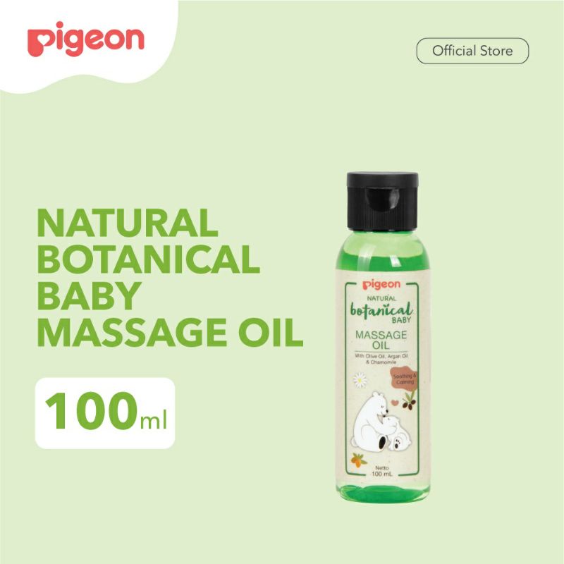 Pigeon botanical massage oil - minyak perawatan kulit bayi | pigeon baby