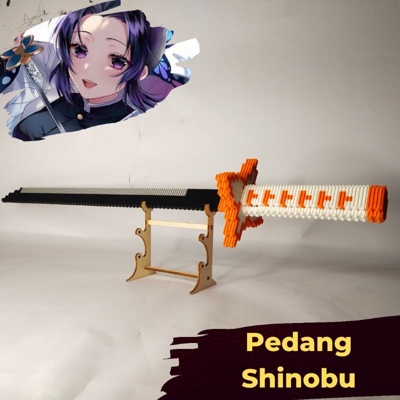 PEDANG ANIME LEGO SHINOBU KIMETSU NO YAIBA (BONUS STAND PEDANG)