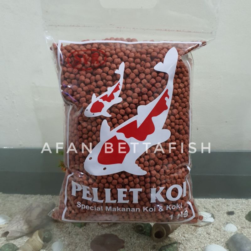 Pelet Ikan Koi 5mm 1 kg Merah / Makanan Ika Koi Koki Super Red (PK-SR)
