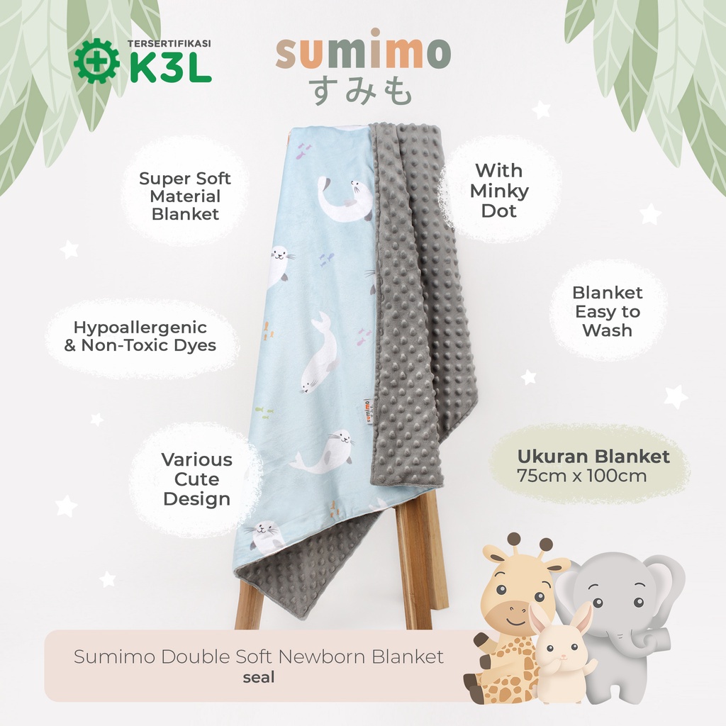 SUMIMO DOUBLE SOFT NEWBORN BLANKET (SELIMUT)