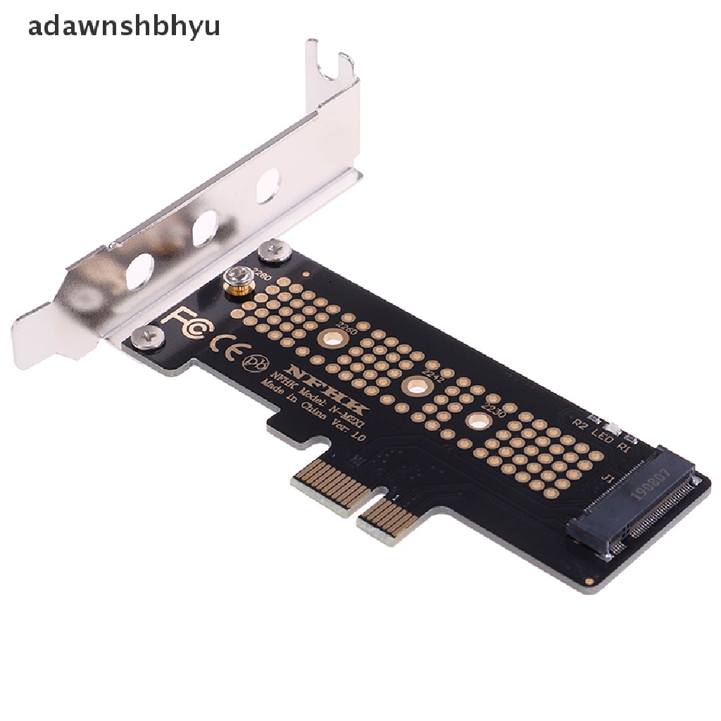 Adawnshbhyu NVMe PCIe M.2 NGFF SSD to PCIe x1 adapter card Kartu PCIe x1 Ke M.2 Dengan bracket