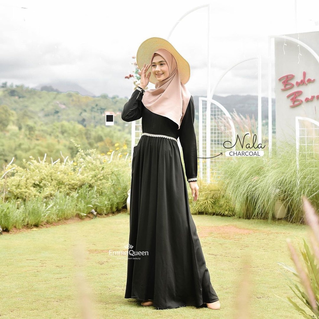 Gamis Katun Toyobo Ori Premium Renda Dada Kombinasi Bordir Muslimah Kekinian