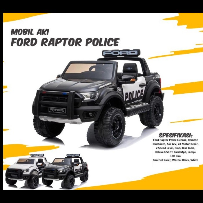 Mainan Anak - Mobil Aki F150 RAPTOR POLICE