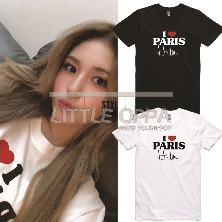 BAJU KAOS IDOL FASHION IOI JEON SOMI I LOVE PARIS HILTON T-SHIRT