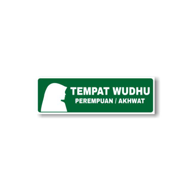 Sticker Sticker Musholla Tempat Wudhu Batas Suci-Wudhu akhwat