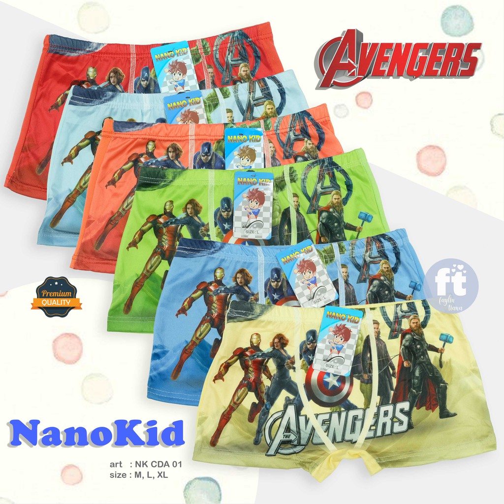 NANOKID | Boxer Anak Cowok / Celana Dalam Anak Segiempat / art NK CDA