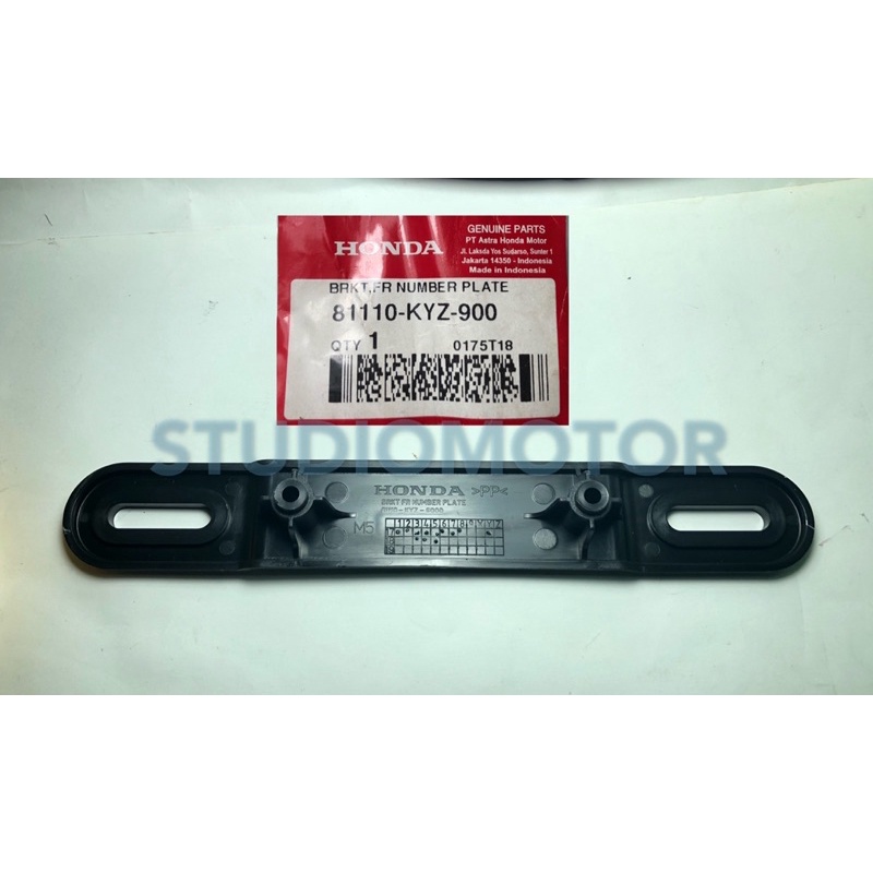 Dudukan Plat Nomor Depan Bracket Breket FR Number Plate REVO FIT FI Blade 110 NEW  K07 SUPRA X 125 GTR VARIO 125 150 ESP LED 81110KYZ900 81110-KYZ-900