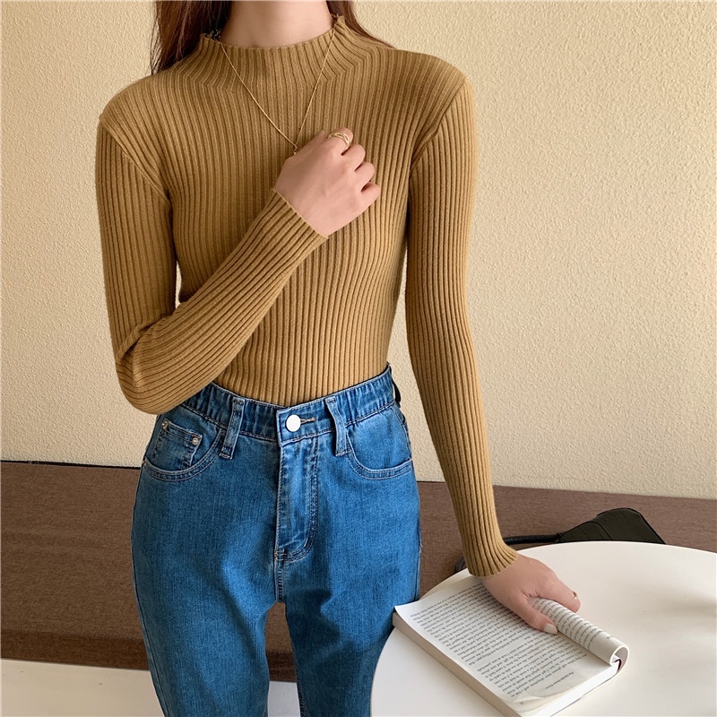 [chaoo.id] korean style Casual rajut Crop Top/Korean style knit sweater