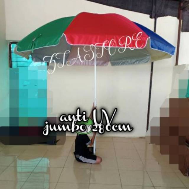 Grosir Payung Tenda Besar 280cm Pelangi Payung Pantai Cafe Bazar Pkl zQ0nZho1D8bj