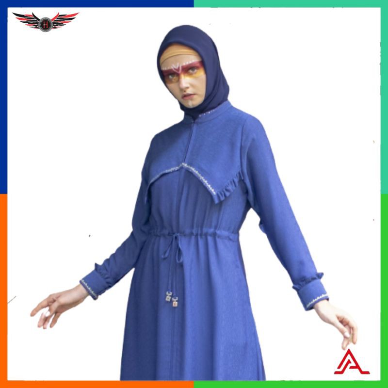 AS19 l [M9788] ABAYA HIKMAT, Gamis, Syari, Fashion, Muslim, Premium, Abaya Indonesia