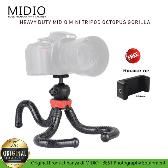 TRIPOD Heavy Duty Midio Mini Tripod Gorilla Octopus (V3Q0) Tripot ringlight Tripot kamera Tripot rem