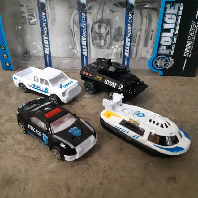 diecast set mobil police - mainan miniatur anak edukatif - police car