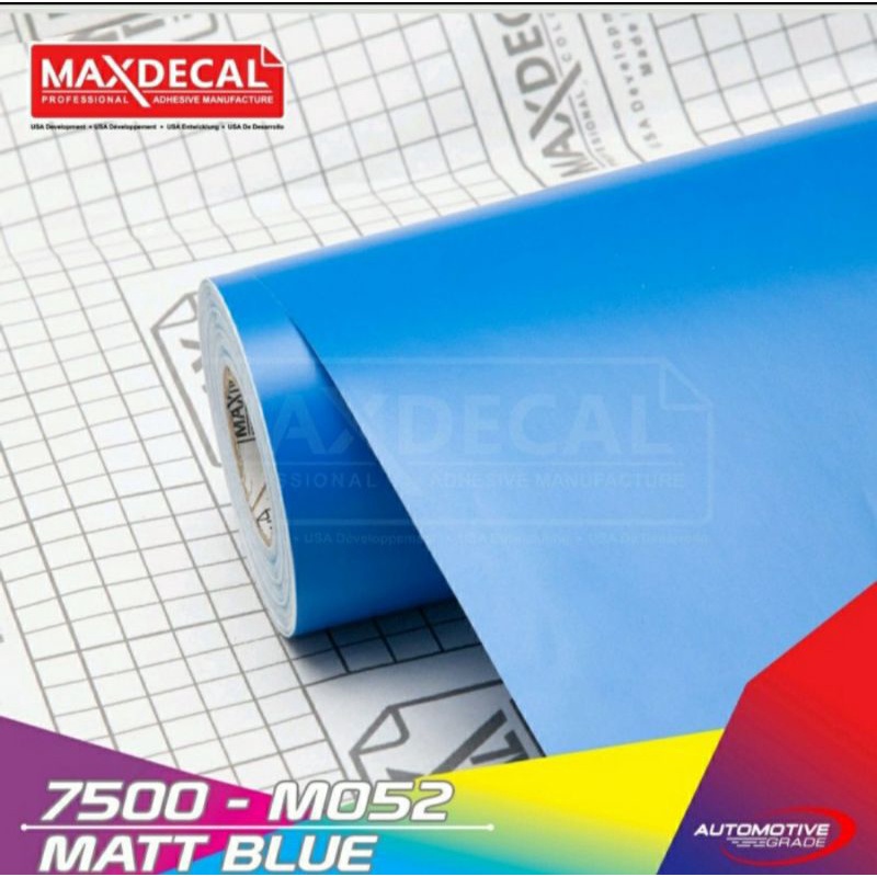 Sticker Stiker Skotlet Maxdecal Max Decal Matt Blue Biru Doff 7500 M052