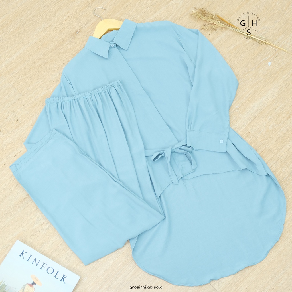 (RPA) ONE SET NEVA TUNIK ATASAN KEMEJA BLOUSE WANITA-ST NEVA WARDAH
