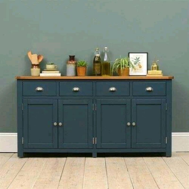 bufet pendek laci kayu jati custom