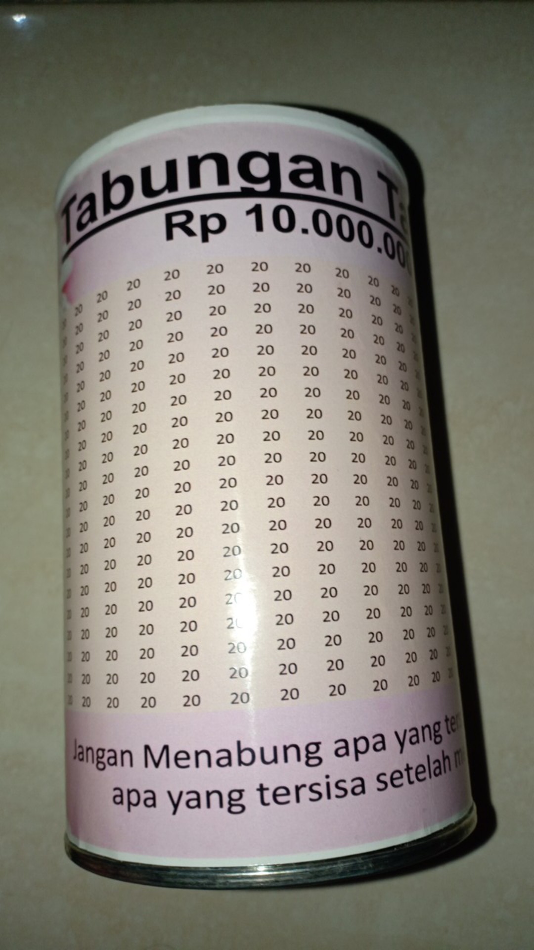 Celengan Target Viral  Custom / Tabungan Target