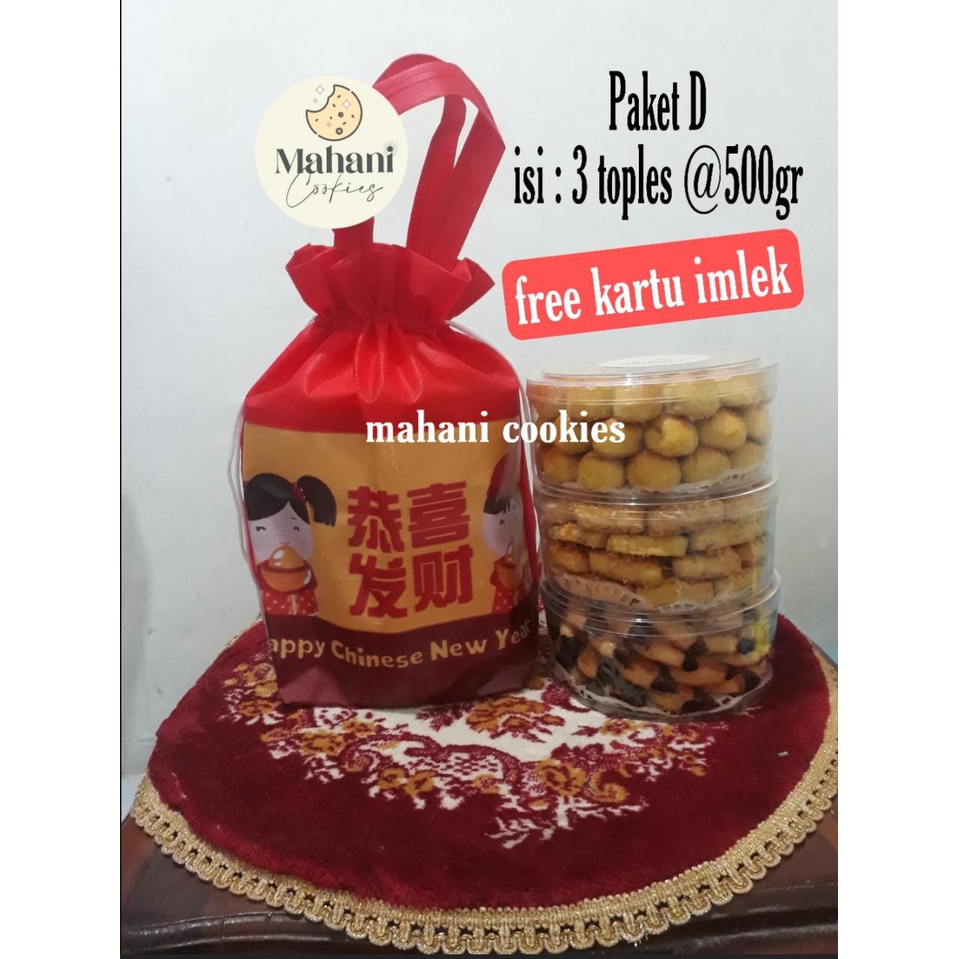 

Humpers Imlek Mahani Cookies Paket D isi 3 Topless @500gr Nastar Wisman Kastengel