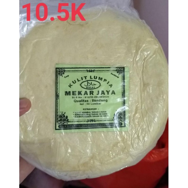 

kulit lumpia mekar jaya/hamry/lokasia/tip top isi 50