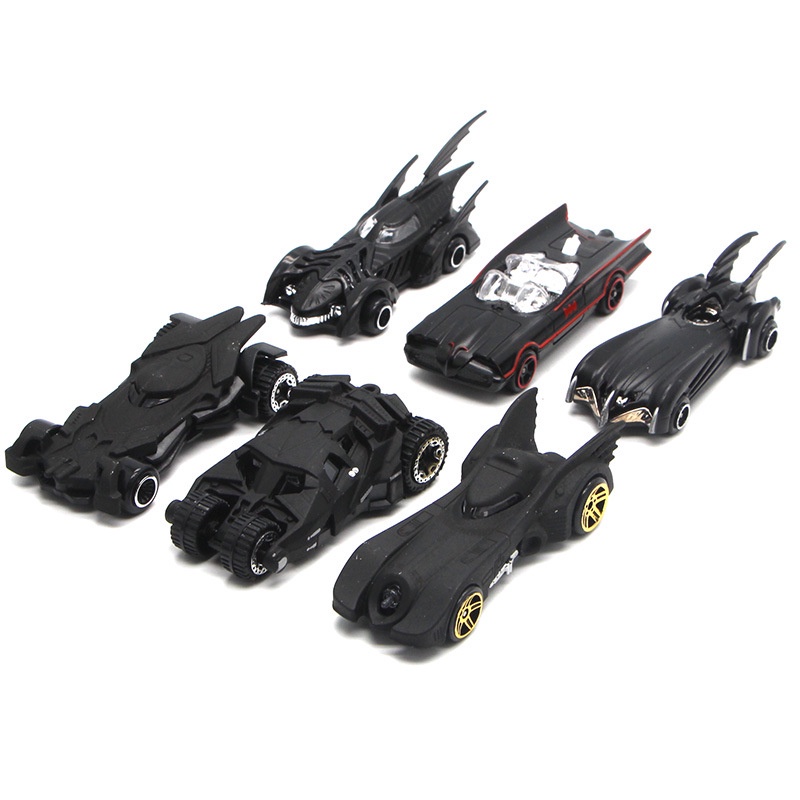 6pcs / Set Mainan Mobil Diecast DC Batman Bahan Alloy Untuk Hadiah Ulang Tahun Anak Laki-Laki