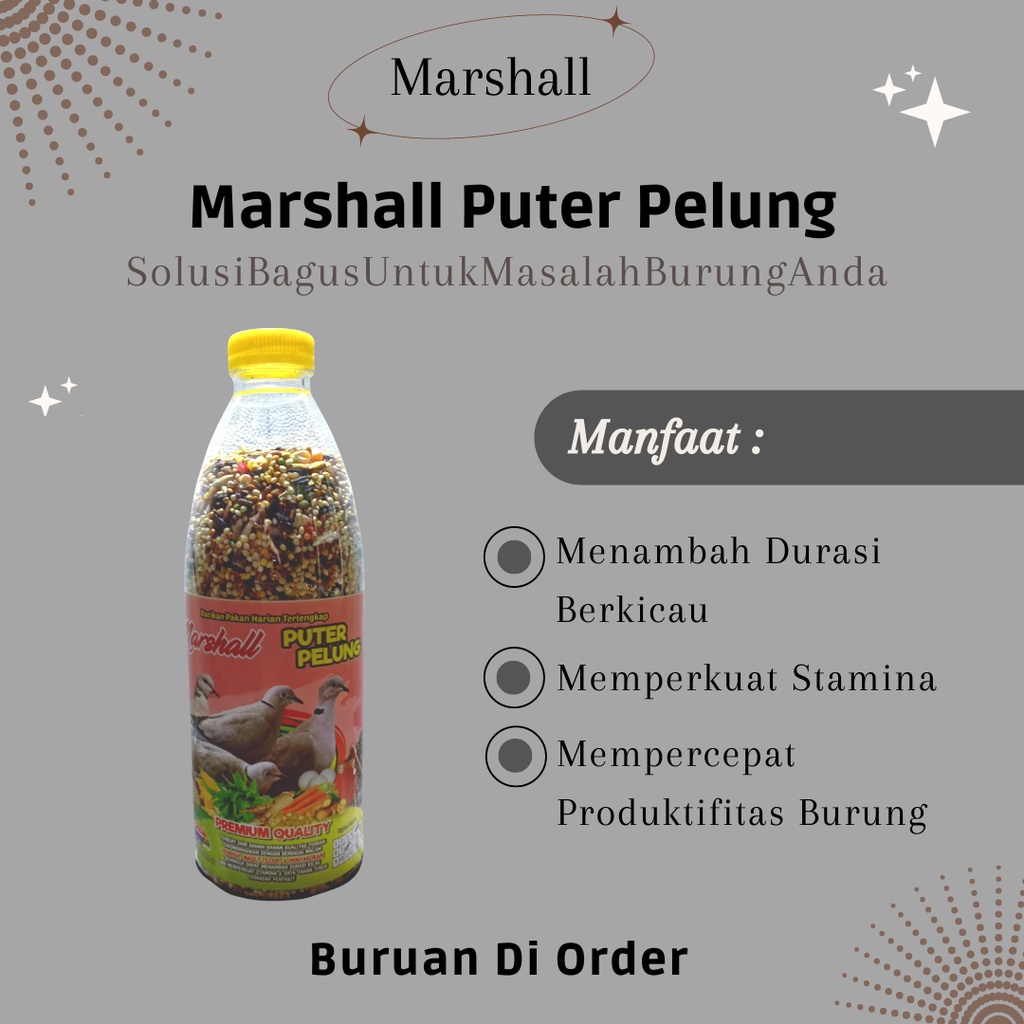 

Pakan Burung Puter / Marshall Puter / makanan burung puter
