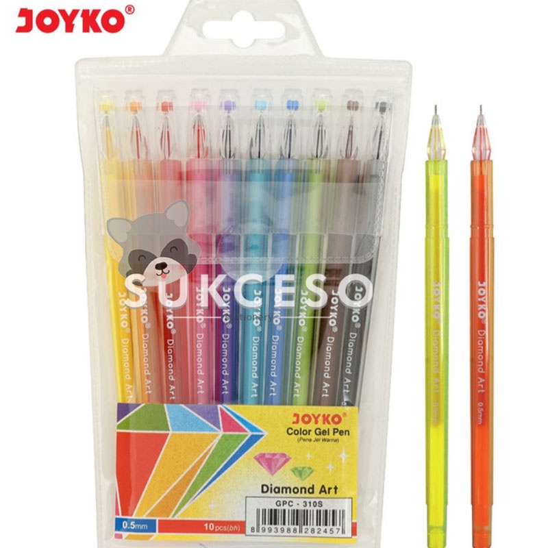 

Joyko Gel Pen Warna Diamond GPC-310S Art Set Isi 10