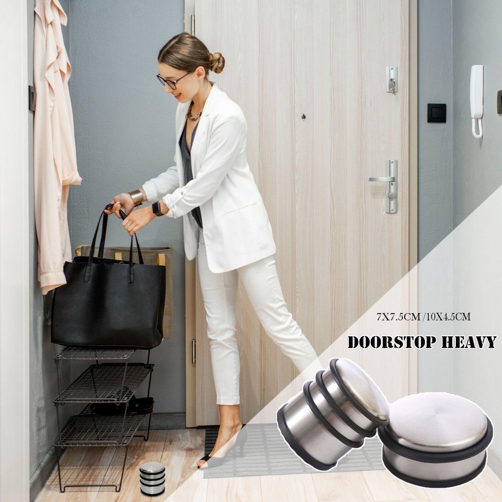 R-FLOWER Doorstop Pintu Berat Aksesoris Pembuka Pintu Karet Door Stop No Punching