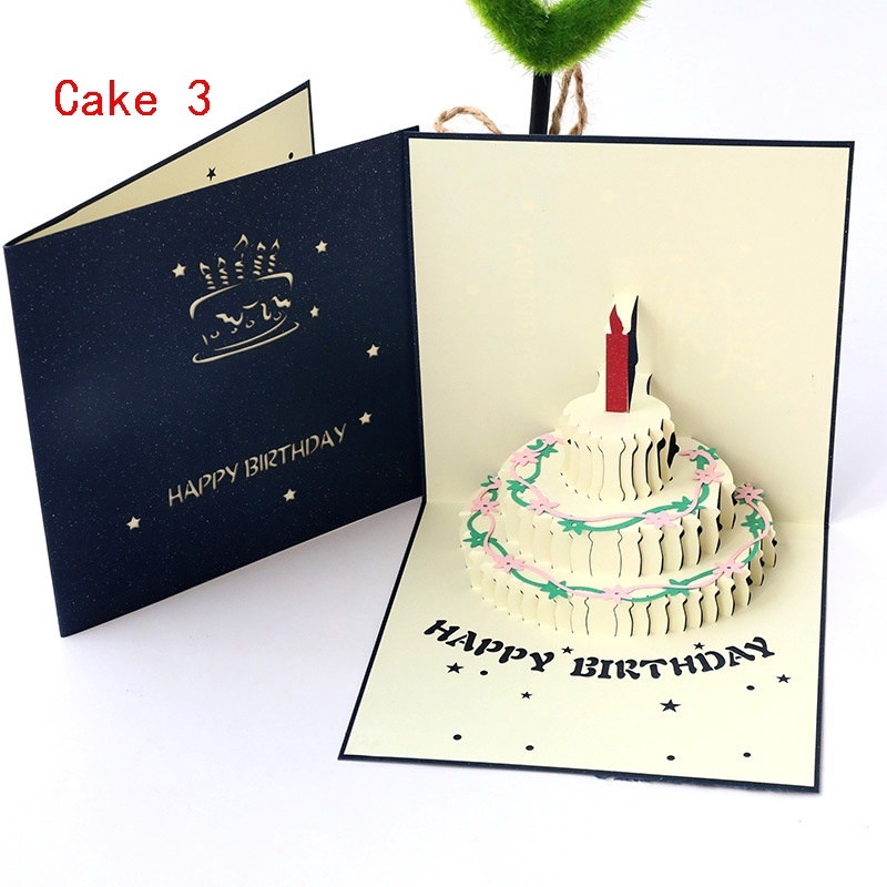 Hot New 3D Pop-up Greeting Card Love Romantic Birthday Christmas Invitation Greeting Card Gift